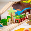 Bigjigs Rail Drevená vláčikodráha Dinosaurus, 5, hračky pre deti