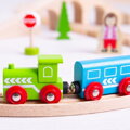 Bigjigs Rail Drevená vláčikodráha Osmička 40 ks, 7, hračky pre deti