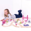 Bigjigs Rail Drevená vláčikodráha pre dievčatá - Rozprávka, 6, hračky pre deti
