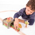 Bigjigs Rail Drevená vláčiky - Dinosaurí tunel T-Rex, 3, hračky pre deti