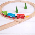 Bigjigs Rail Drevené koľaje Prehadzovateľná výhybka - 2 ks, 3, hračky pre deti