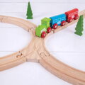 Bigjigs Rail Drevené koľaje Spojená symetrická výhybka - 2 ks, 2, hračky pre deti