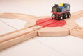 Bigjigs Rail Drevené koľaje Točňa so 4 výjazdmi, 1, hračky pre deti