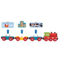 Hračka Bigjigs Rail Drevené vláčiky - Nákladný vlak s tovarom, 4060