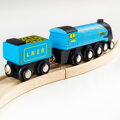 Bigjigs Rail Drevené vláčiky - Replika lokomotívy - Mallard, 191, hračky pre deti