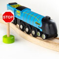 Hračka Bigjigs Rail Drevené vláčiky - Replika lokomotívy - Mallard, 11919
