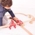 Bigjigs Rail Drevené vláčiky - Replika lokomotívy Duchess of Hamilton, 194, hračky pre deti