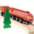 Bigjigs Rail Drevené vláčiky - Replika lokomotívy Duchess of Hamilton, 193, hračky pre deti