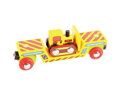 Bigjigs Rail Drevené vláčiky - Vagón s buldozérom, 2, hračky pre deti