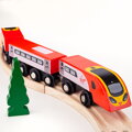 Bigjigs Rail Drevené vláčiky - Vlak Virgin Pendolino, 1, hračky pre deti