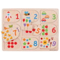 Hračka Bigjigs Toys Vkladacie puzzle Obrázky a počítanie, 6861