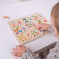 Bigjigs Toys Vkladacie puzzle Obrázky a počítanie, 4, hračky pre deti