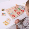 Bigjigs Toys Vkladacie puzzle Obrázky a počítanie, 5, hračky pre deti