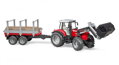 Bruder 2046 Traktor Massey Ferguson s vlekom, 1 hračky pre deti