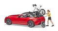 Hračka Bruder 3485 Kabriolet červený s bicyklom a cyklistom, 4