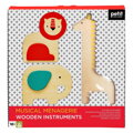 Petitcollage Sada Hudobný zverinec s drevenými nástrojmi 3 ks, 6068 hračky pre deti