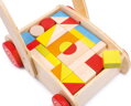 Small Foot 2695 Chodítko drevené kocky vo vozíku, 3287 hračky pre deti