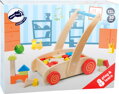 Small Foot 2695 Chodítko drevené kocky vo vozíku, 10183 hračky pre deti