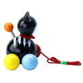 Vilac Drevená ťahacia čierna mačička Minou, 8183 hračky pre deti