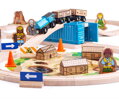 Bigjigs Rail Drevená vláčikodráha Stavba, 2 hračky pre deti