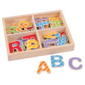 Bigjigs Toys Drevené magnetky Abeceda - veľké písmená 49 ks, 1, hračky
