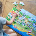 Hračka Bigjigs Toys Podlahové puzzle Mesto 48 ks, 3