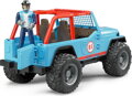 Bruder 2541 Modré auto JEEP s vodičom, 1 hračky pre deti