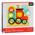 Petitcollage Puzzle ozubené kolieska Vláčik, 2 hračky pre deti