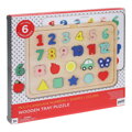 Petitcollage Vkladacie puzzle s číslami a tvarmi viacjazyčné, 4, hračky pre deti