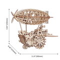 Hračka RoboTime Drevené 3D mechanické puzzle Fantastická vzducholoď 229 ks, 4