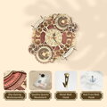 Hračka RoboTime Drevené 3D mechanické puzzle Hodiny s kalendárom 168 ks, 4