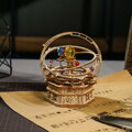 Hračka RoboTime Drevené 3D mechanické puzzle Hracia skrinka Historický orloj 101 ks, 1