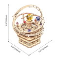 Hračka RoboTime Drevené 3D mechanické puzzle Hracia skrinka Historický orloj 101 ks, 3