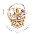 RoboTime Drevené 3D mechanické puzzle Hracia skrinka Historický orloj 101 ks, 3, hračky pre deti