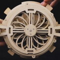 Hračka RoboTime Drevené 3D mechanické puzzle Stolný kalendár 26 ks, 2