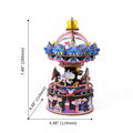 Hračka RoboTime Drevené 3D mechanické puzzle Hracia skrinka Veselý kolotoč 174 ks, 3