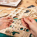 Hračka RoboTime Drevené 3D puzzle Parná lokomotíva 308 ks, 3