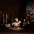 RoboTime Drevené 3D mechanické puzzle Filmový projektor, 2 hračky pre deti