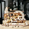 RoboTime Drevené 3D mechanické puzzle Guľôčkové dráhy Špirála, 2 hračky pre deti