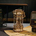 RoboTime Drevené 3D mechanické puzzle Hracia skrinka Viktoriánsky lampáš, 2 hračky pre deti