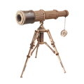 RoboTime Drevené 3D mechanické puzzle Pirátsky ďalekohľad 314 ks