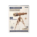 Hračka RoboTime Drevené 3D mechanické puzzle Pirátsky ďalekohľad 314 ks, 7