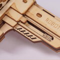 Hračka RoboTime Drevené 3D mechanické puzzle Revolver Corsac 102 ks, 4