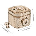 Hračka RoboTime Drevené 3D mechanické puzzle Šperkovnica 123 ks, 4