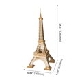 Hračka RoboTime Drevené 3D puzzle Eiffelova veža 122 ks, 4