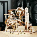 Hračka RoboTime Drevené 3D mechanické puzzle Guľôčková dráha Kaskáda 219 ks, 1