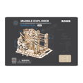 Hračka RoboTime Drevené 3D mechanické puzzle Guľôčková dráha Kaskáda 219 ks, 5