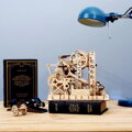 RoboTime Drevené 3D mechanické puzzle Guľôčkové dráhy Veža, 2 hračky pre deti