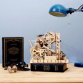 Hračka RoboTime Drevené 3D mechanické puzzle Guľôčkové dráhy Veža 227 ks, 2