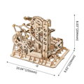 RoboTime Drevené 3D mechanické puzzle Guľôčkové dráhy Veža, 5 hračky pre deti